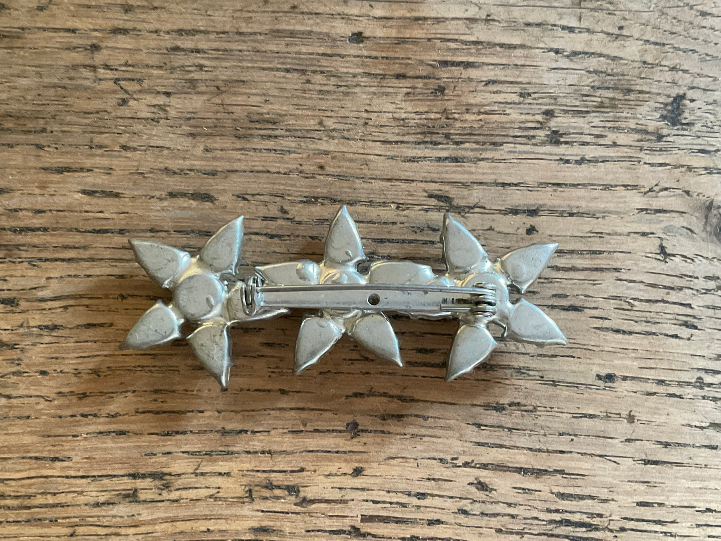 Diamanté bar brooch
