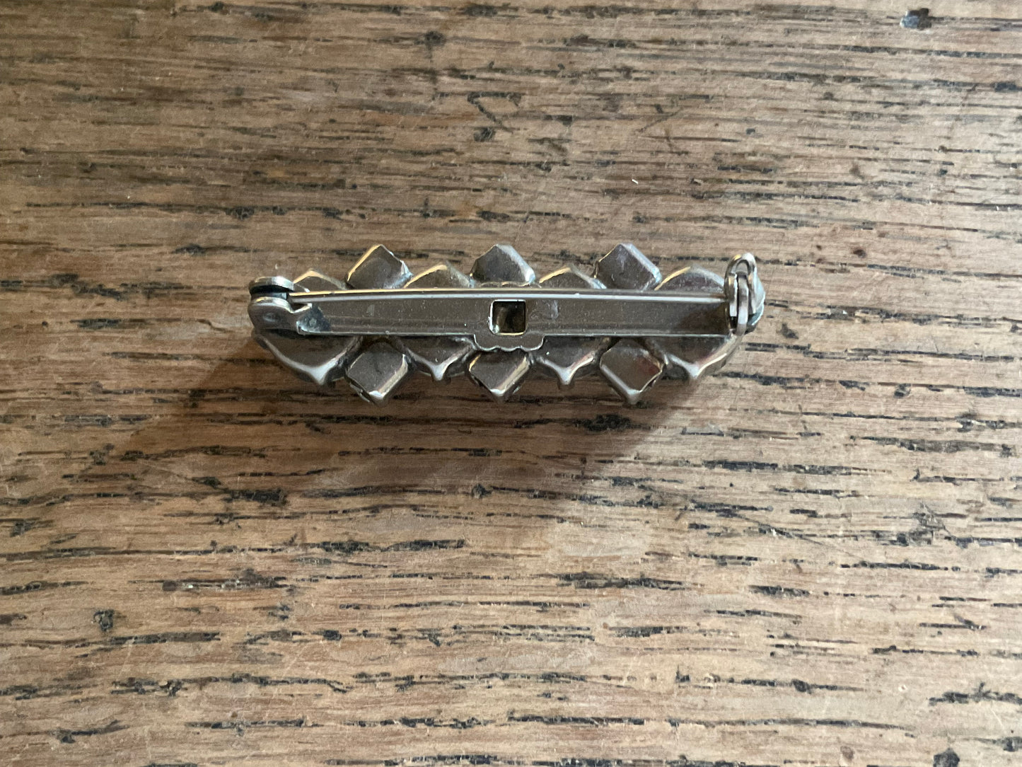 Diamanté bar brooch