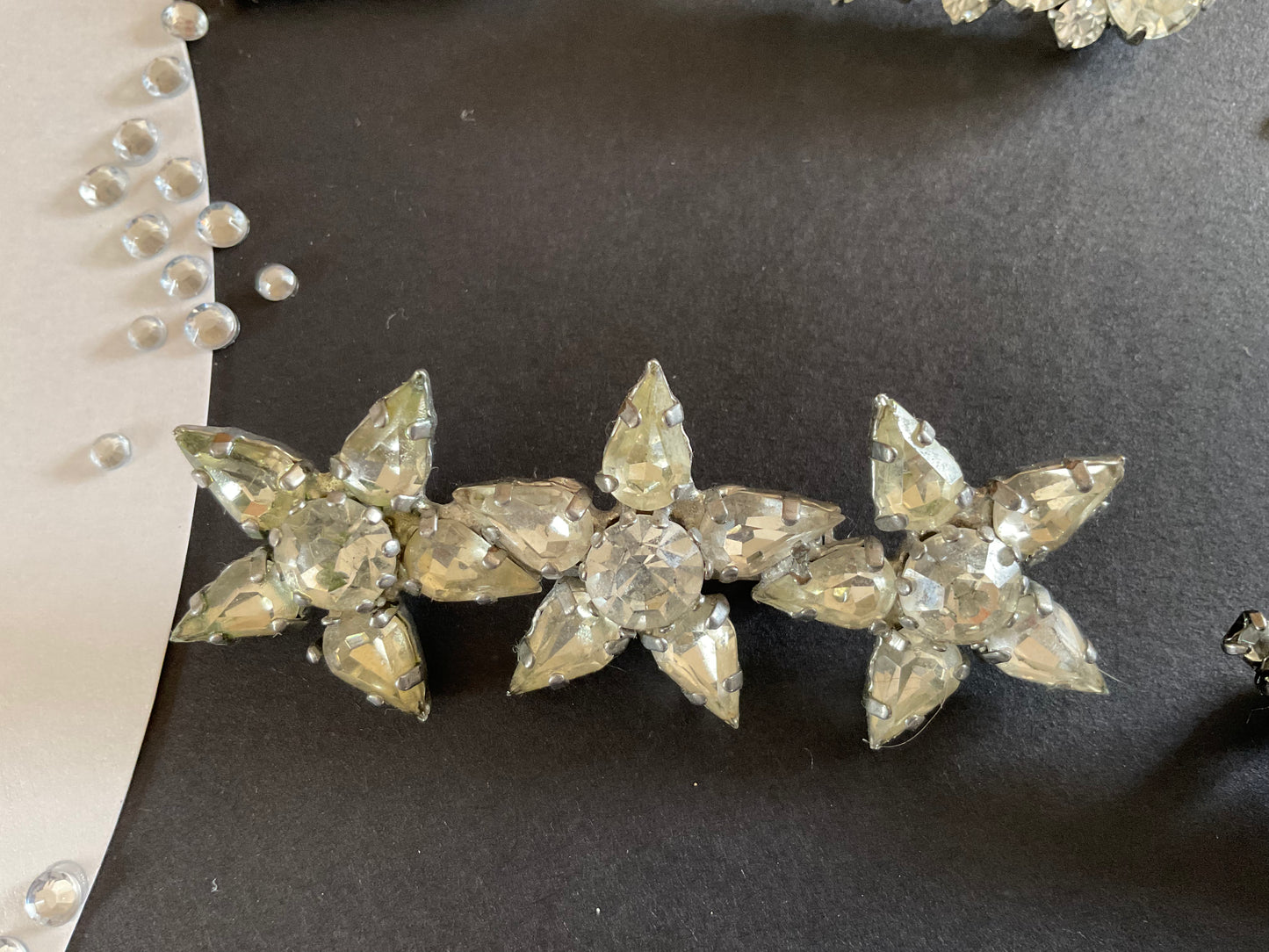 Diamanté bar brooch