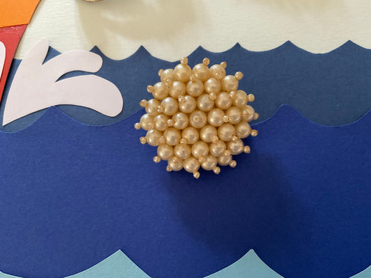 Pearl cluster brooch