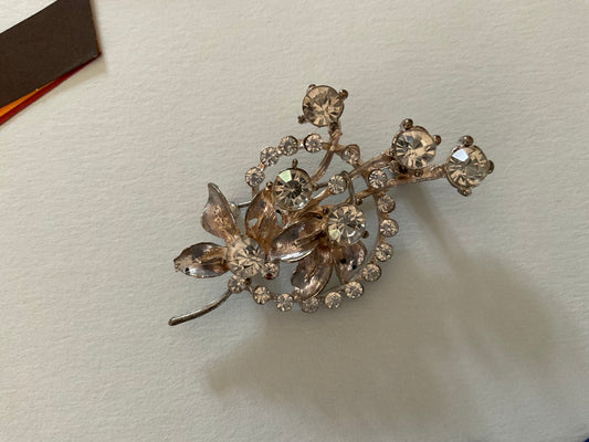 Floral spray brooch