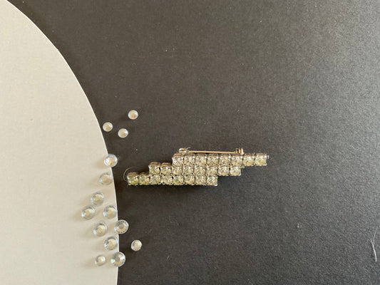 Petite triple bar brooch